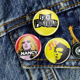 Sex Pistols Sid And Nancy Pin Button Badge 25mm,  Choice Of 3