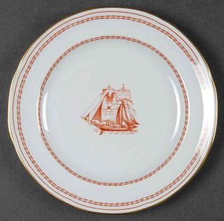 Spode Trade Winds Red Bread & Butter Plate 687647
