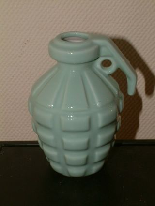 Kapow Ceramic Flower Vase In Shape Of Hand Grenade Bomb,  World War Ii