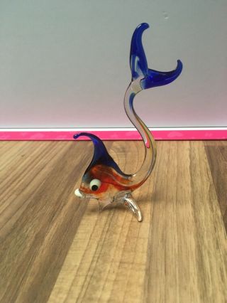 Vintage Murano Art Glass Angel Fish Ornament 60s