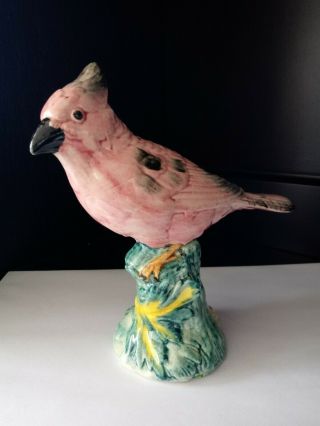 Stangl Pottery Birds Pale Pink & Grey Cardinal 1941 - 1953.  7in.  Tall 3444