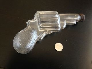 Vintage Glass Gun Candy Jar With Cap