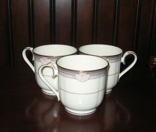 Vintage Set Of 3 Noritake Stanford Court Coffee Tea Cups Pattern 9748 Japan