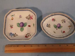 2 Vintage Richard Ginori Italy Small Porcelain Trays - Fruit