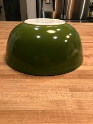 Vintage Pyrex 4 Quart Mixing Bowl Dark Green 404
