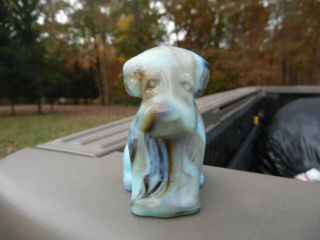 Vintage Degenhart Powder Blue Slag Pooche The Dog Figurine