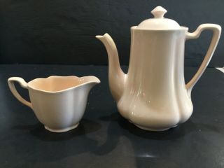 Set Of (2) Vintage Johnson Brothers Rosedawn Small Coffee Tea Pot And Creamer