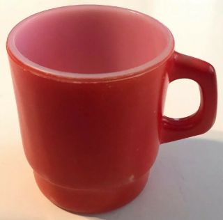 Vintage Fire - King Stackable Coffee Mug Bright Red D - Handled Cup