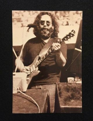 Grateful Dead - Jerry Garcia On Guitar - Unposted Photo Postcard -