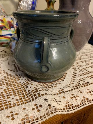 Billy Hussey 3 Handle Vase,  Nc Pottery