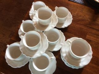 Red Cliff Ironstone Heirloom Fine China Tea Cup & Saucers