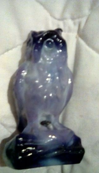 Boyd Glass Cambridge Ohio Dark And Light Purple Glass Owl Lilac Orchid Shades