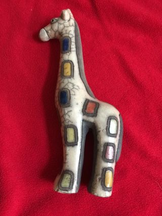 The Fenix Raku Pottery Giraffe Figurine Hand Made in South Africa 2