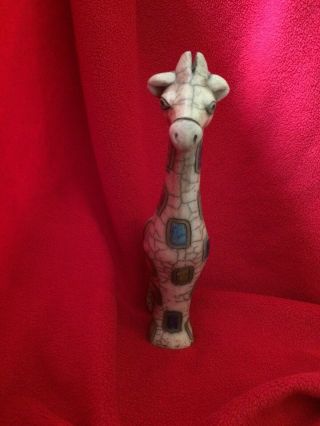 The Fenix Raku Pottery Giraffe Figurine Hand Made in South Africa 3