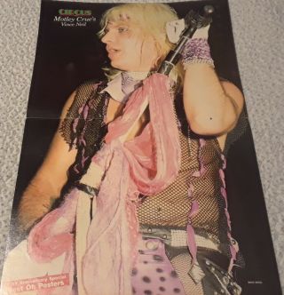 Vince Neil Centerfold Clipping Poster 80 