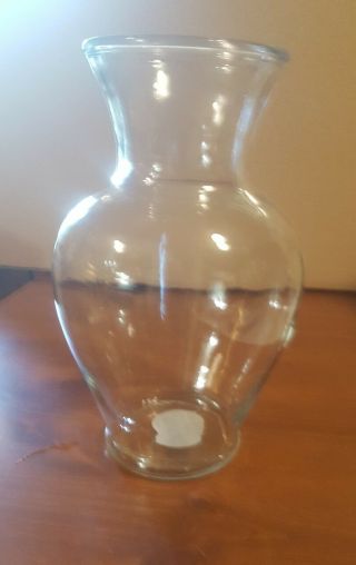 Large 10 5/8 " Tall Crystal Vase By Indiana Glass Bette Fish