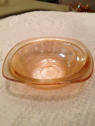 Vintage Depression Glass Marigold Shade Candy Or Nut Dish.