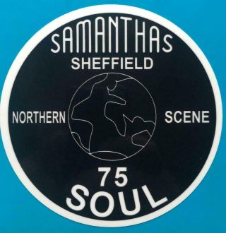 Northern Soul Record Box Sticker - Samanthas Sheffield 75
