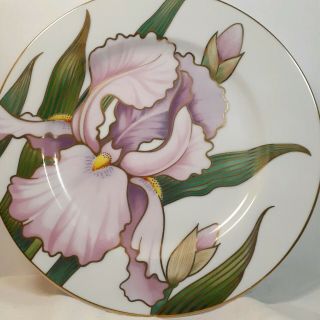 Fitz And Floyd Iris Fine Porcelain 2 Bread And Butter Plates 404