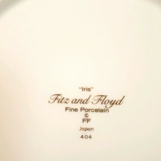 Fitz and Floyd Iris Fine Porcelain 2 Bread and Butter Plates 404 2