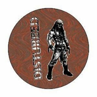 Disturbed 1 - Inch Badge Button Pin Warrior And Logo Official Merchandise