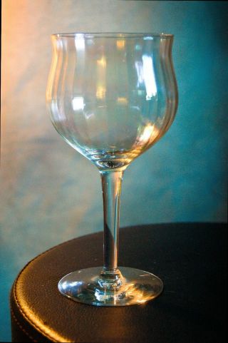 One Water Wine Goblet Glass Fostoria Iridescent Shell Mother Of Pearl Optic