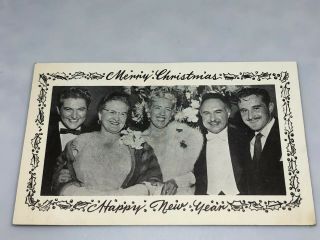 1950’s Wladziu Valentino Liberace Fan Club Christmas Post Card Xmas