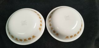 2 Vintage Corelle Butterfly Gold Berry / Desert Bowls,  5 3/8 in.  EUC 4