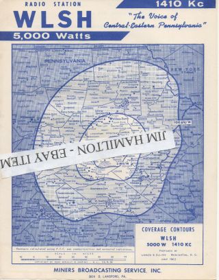 Wlsh 1410 Lansford Pennsylvania Radio Coverage Map
