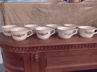 8 Vintage Pfaltzgraff Village Coffee Mugs 6 - 1