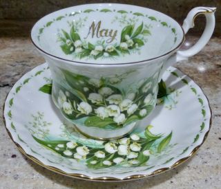 Royal Albert - Flower Of The Month - May - Cup & Saucer - Lily Of The Valley