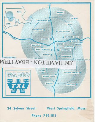 Wtxl 1490 West Springfield Massachusetts Radio Coverage Map