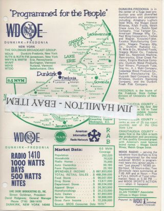 Wdoe 1410 Dunkirk York Radio Coverage Map