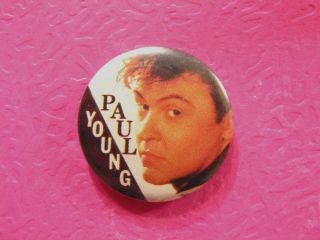 Paul Young Vintage Button Badge Pin Not Cd Lp Poster Shirt Uk Made