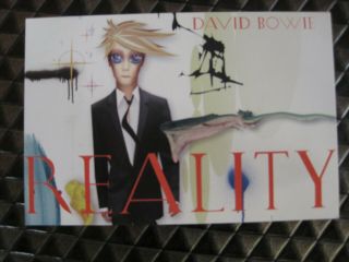 David Bowie.  Reality Album.  Very Rare 2003 Promotional Postcard / Flyer