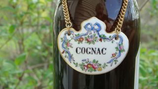 Vintage Staffordshire Crown Fine Bone China Cognac Decanter Bottle Tag