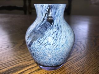 Blue Lilac Caithness Glass Vase Small