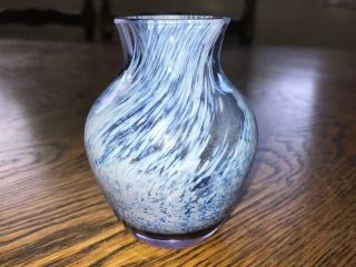Blue Lilac Caithness Glass Vase Small 2