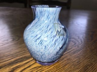 Blue Lilac Caithness Glass Vase Small 4