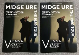Midge Ure Ultravox 2x Concert Flyers October 2019