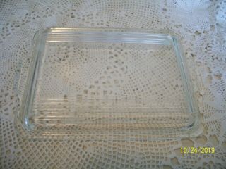 Vintage Pyrex 503 - C Clear Ribbed Glass Replacement Rectangular Lid