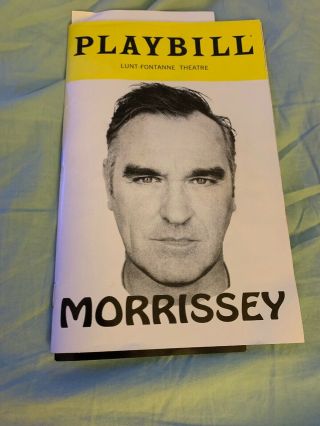 Morrissey Broadway Nyc Lunt Fontanne Moz Playbill