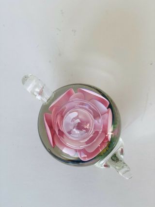 Tea Pot Paperweight Pink Rose by Dynasty Gallery Heirloom Collectibles - 3” 2
