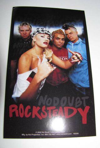 No Doubt Rock Steady Gwen Stefani Band 2002 Photo Car Bumper Music Sticker