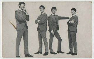 1960s Arcade Card The Beatles Shows All Four In Standing Pose