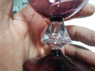 4 Bryce Aquarius Amethyst Purple Sherbert Champagne Crystal Stemware Vintage 2