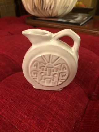 Frankoma Miniature Aztec Pitcher 551,  White Sand Glaze,  Sapulpa Clay