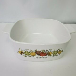 Vintage Corning Ware 1.  5 Qt Square Casserole Spice Of Life No Lid A 1 1/2 B