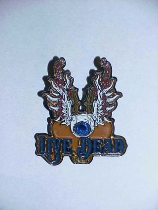 Live Dead - Grateful Dead Relix Jerry Garcia 1 3/4 Ich Pin With Crystal Eye