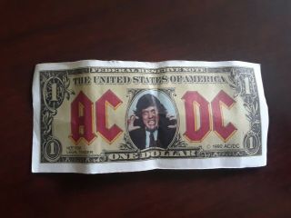 Ac/dc Dollar Bill 1990 Angus Young